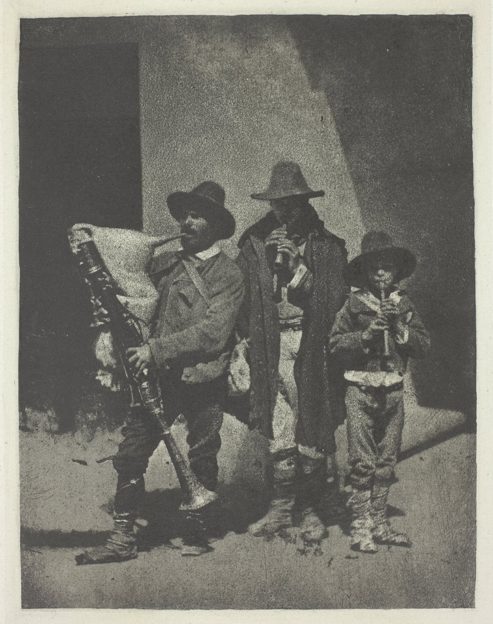 Musicisti di strada in piedi da Charles Nègre