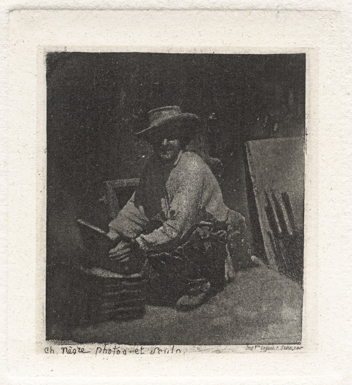 Tavola I – Il muratore accovacciato da Charles Nègre, André Jammes