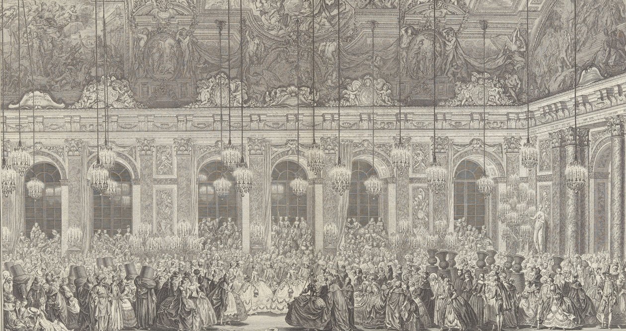Decorazione per un ballo in maschera a Versailles, in occasione di... da Charles Nicolas Cochin