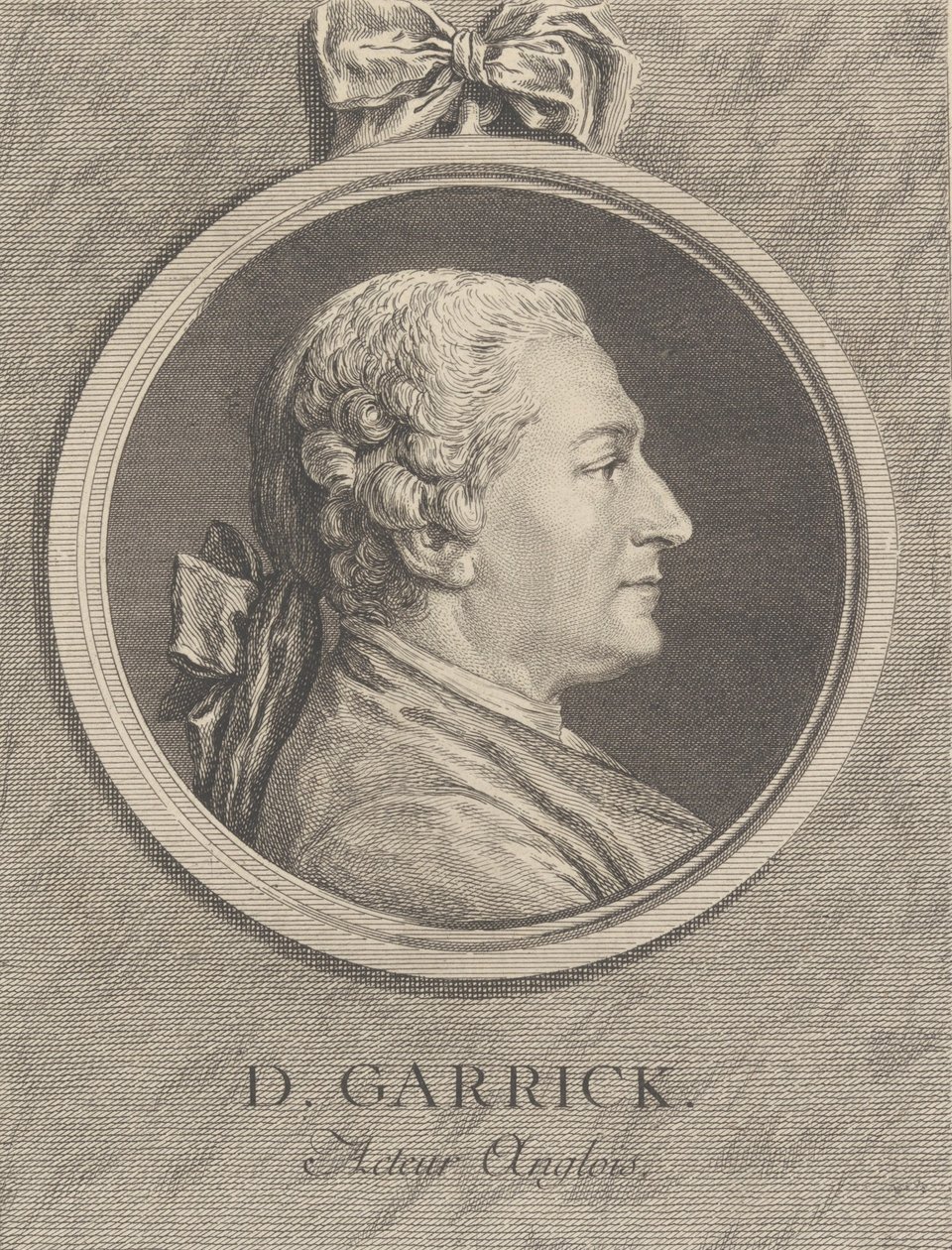 Ritratto di David Garrick, 1764 da Charles Nicolas Cochin