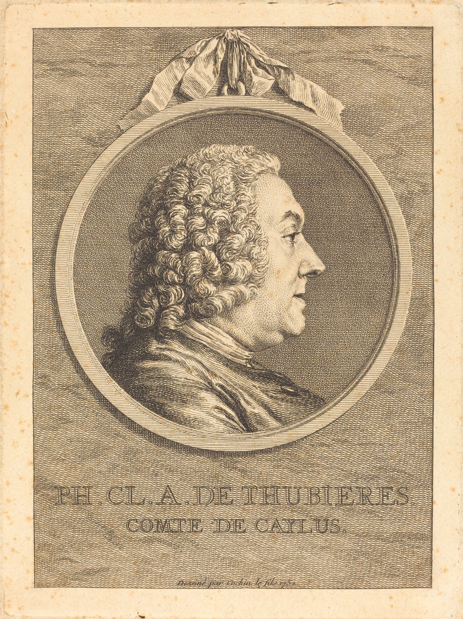 Ph.Cl.A. de Thubieres, Conte di Caylus da Charles Nicolas Cochin II