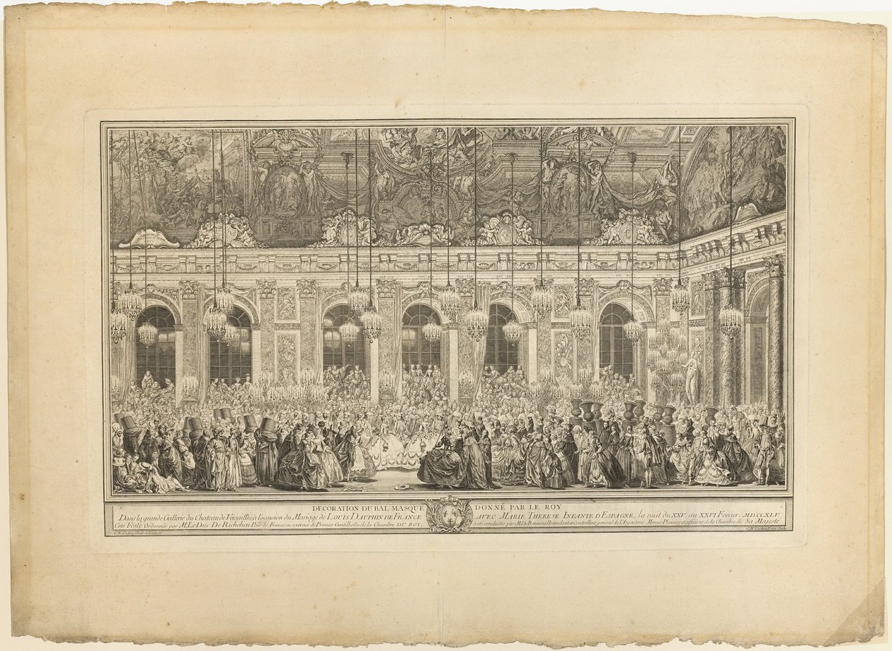 Decorazione per un ballo in maschera dato dal Re da Charles Nicolas Cochin I