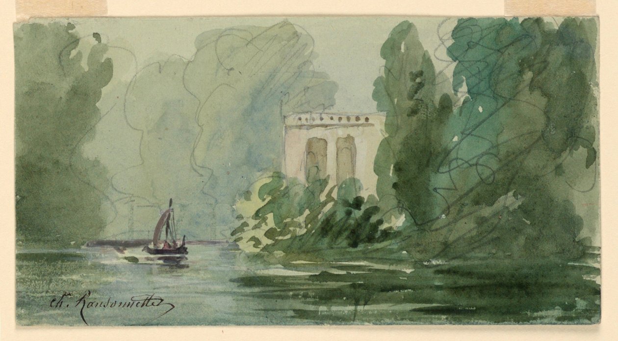 Paesaggio immaginario da Charles Nicolas Ransonnette