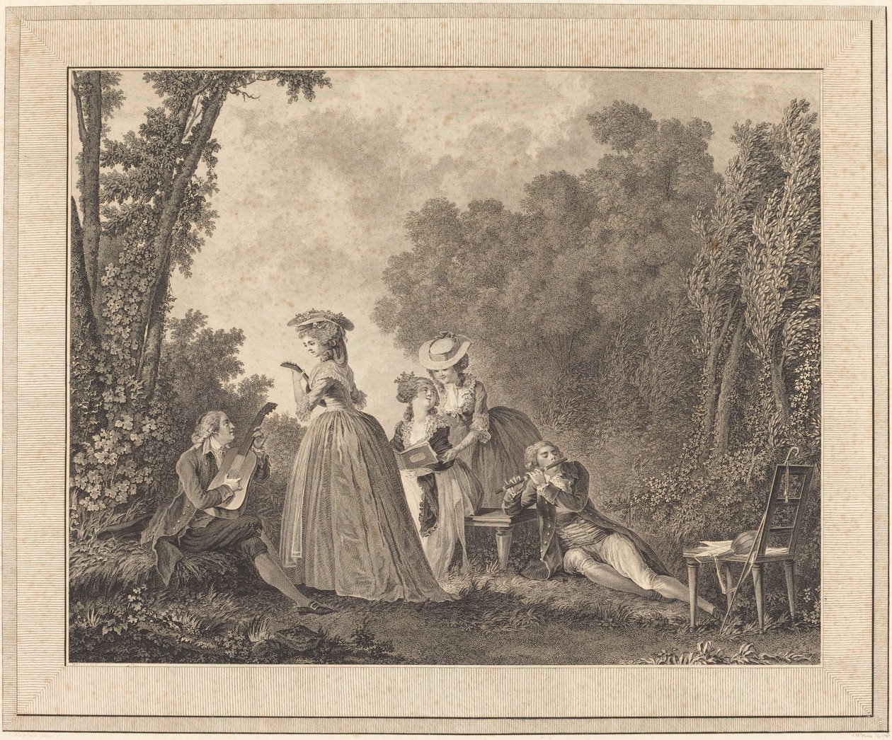 Il concerto piacevole da Charles Nicolas Varin after Nicolas Lavreince