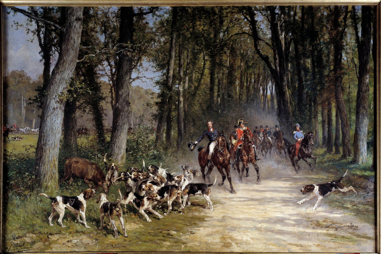 Il duca di Orleans a caccia nel bosco di Sylvie da Charles Oliver de Penne