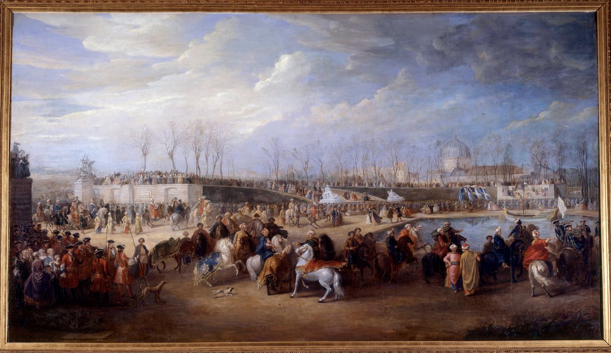 Ricevimento di Mehemet Effendi ambasciatore turco al grande Sultano Achmet da parte del Re Luigi XV il 21 marzo 1721 alle Tuileries da Charles Parrocel
