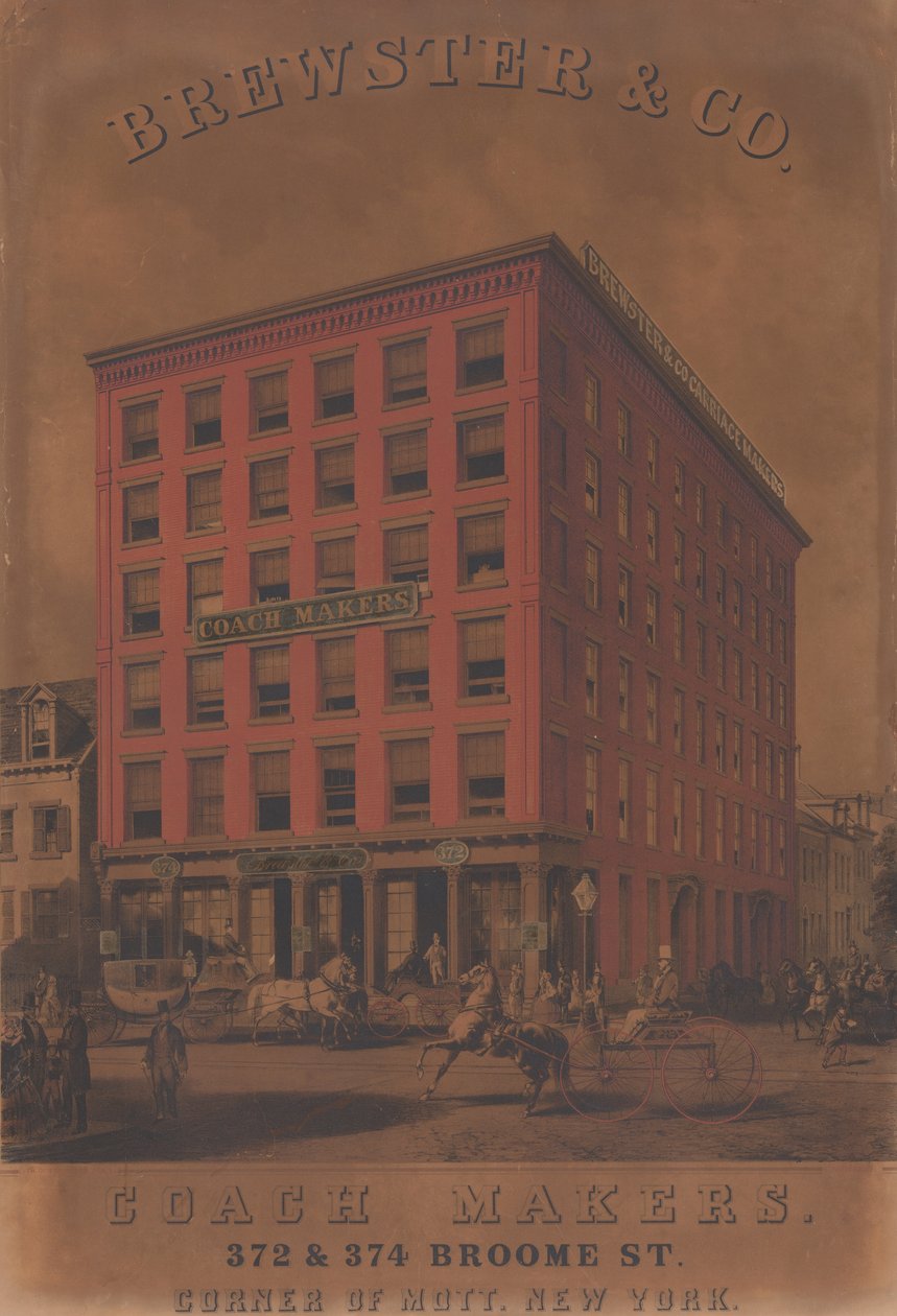 Brewster & Co. Coach Makers, 372 & 374 Broome St. da Charles Parsons