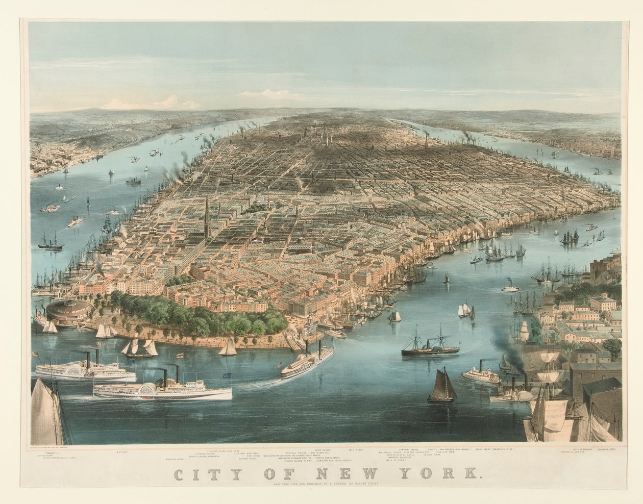Città di New York da Charles Parsons