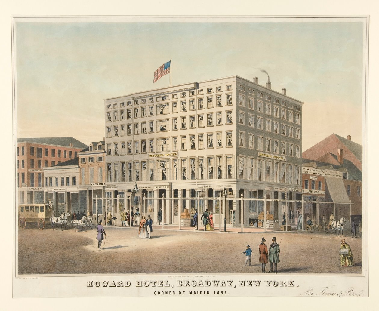 Howard Hotel, Broadway, New York da Charles Parsons