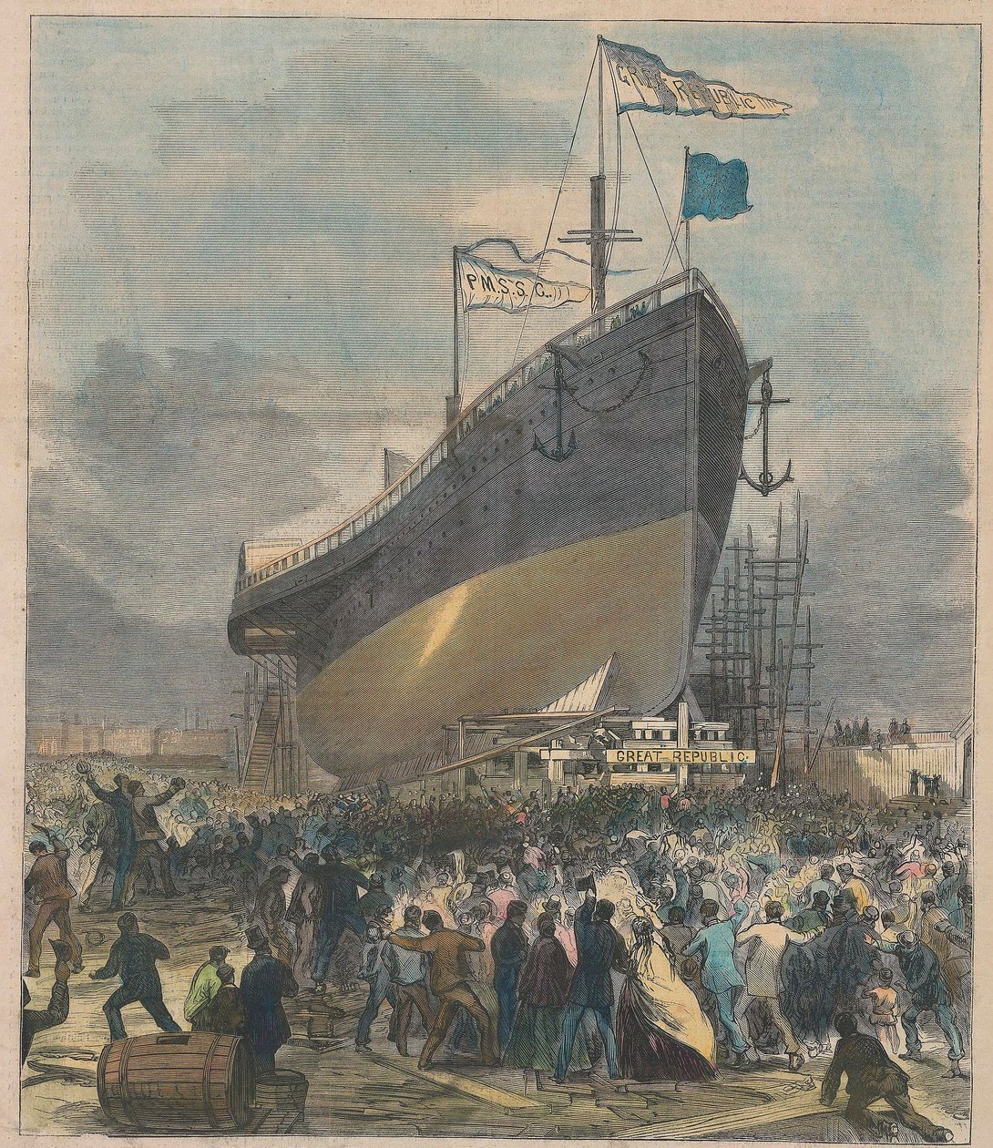 Varo del piroscafo Great Republic, pub. 24 novembre 1866 da Charles Parsons