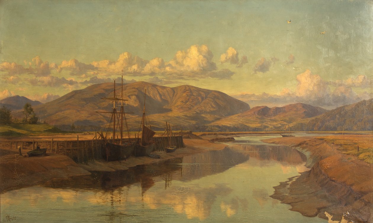 Vecchio molo di Wigtown e Cairnsmuir, c.1890 da Charles Parsons Knight