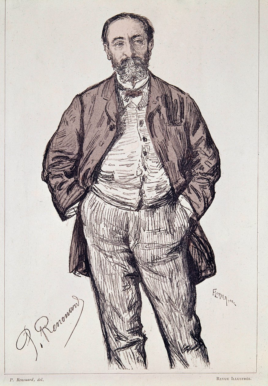 Ritratto di Camille Saint-Saëns, compositore francese, XX secolo (incisione) da Charles Paul Renouard