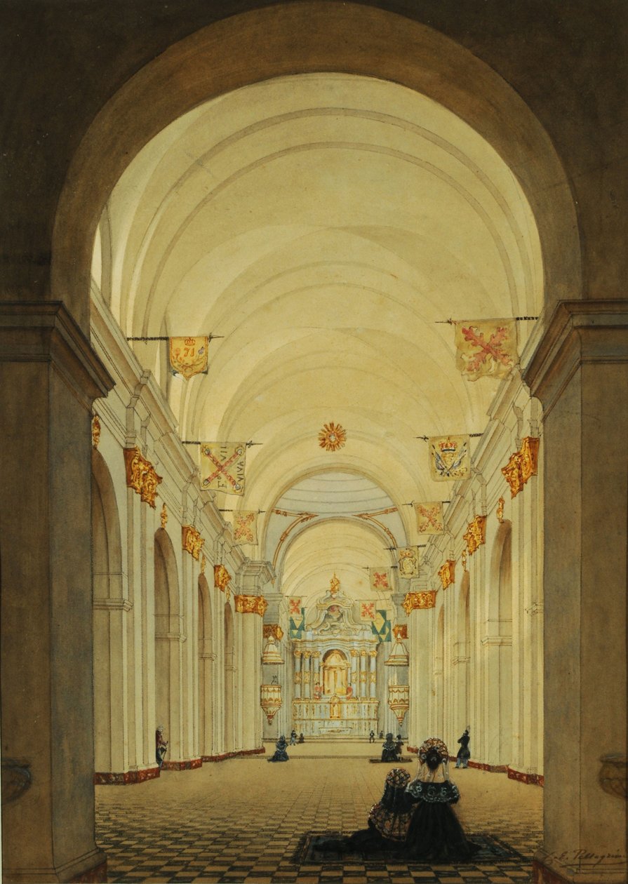 Interno della Cattedrale di Buenos Aires da Charles Pellegrini