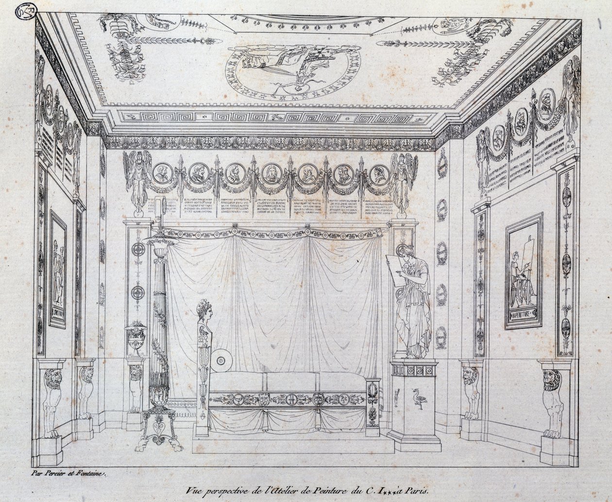 Studio di pittura per CI da Charles Percier