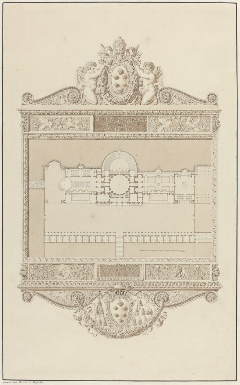 Villa Madama a Roma da Charles Percier and Pierre François Léonard Fontaine
