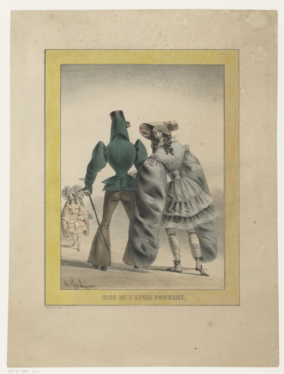 Uomo e donna in moda futuristica da Charles Philipon