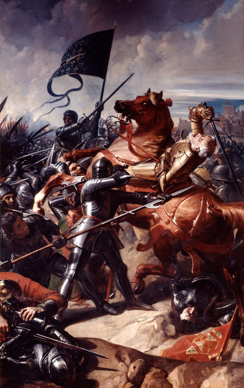 Battaglia di Castillon, 1453 XIX secolo da Charles Philippe Auguste Lariviere