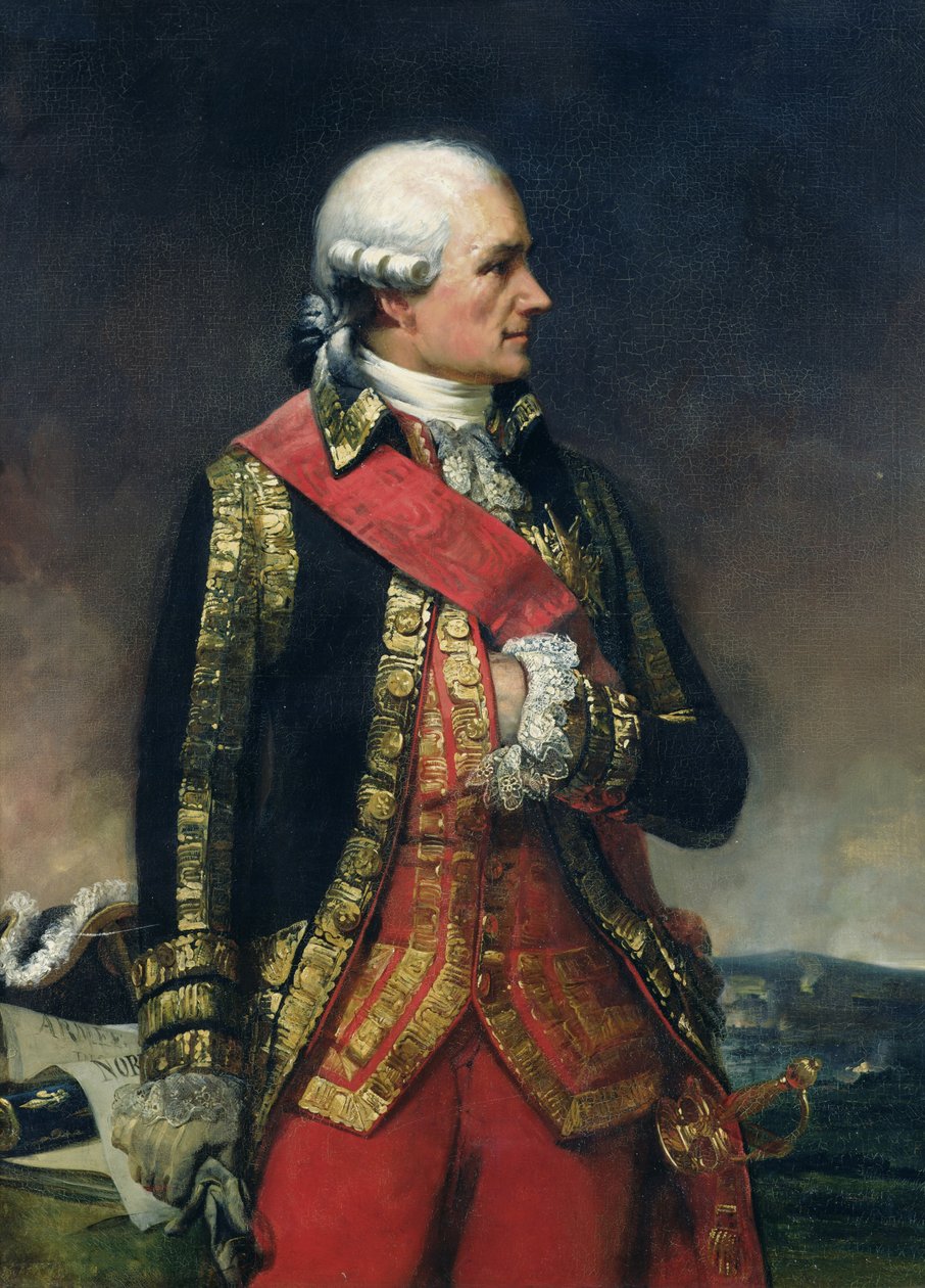 Jean-Baptiste de Vimeur (1725-1807) Conte di Rochambeau da Charles Philippe Lariviere