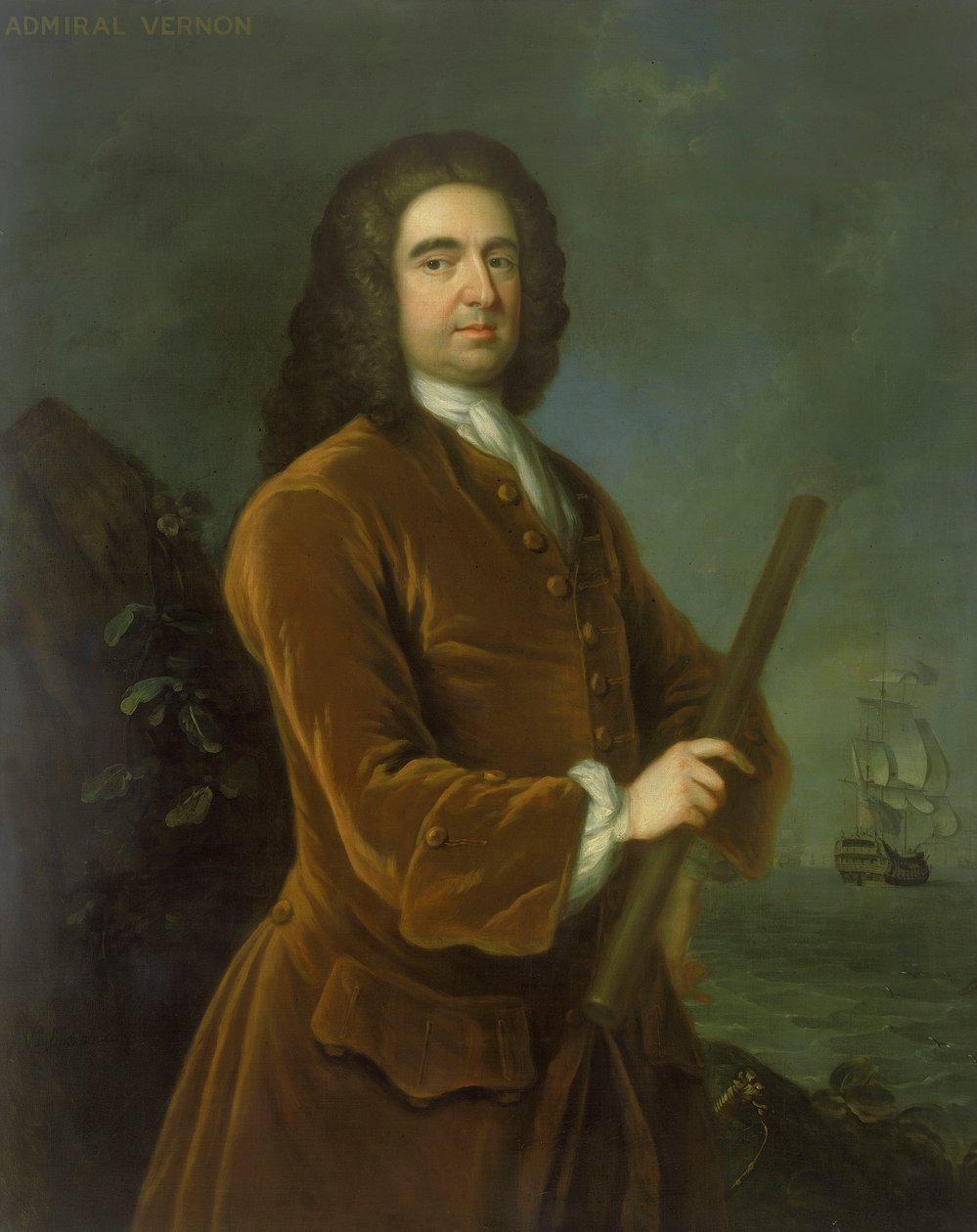 Ammiraglio Edward Vernon (1684-1757), metà degli anni 1730 (olio su tela) da Charles Philips