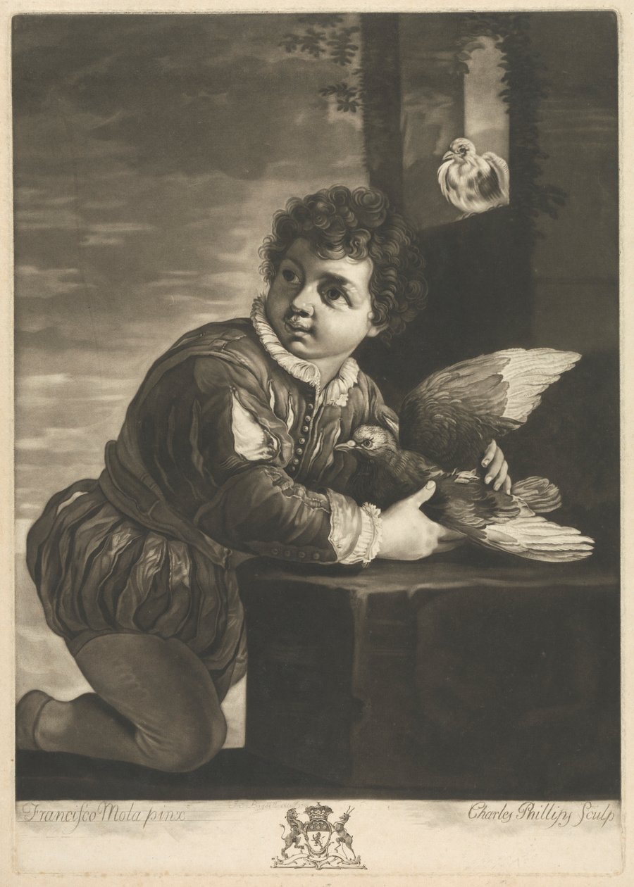 Ragazzo con uccello da Charles Phillips