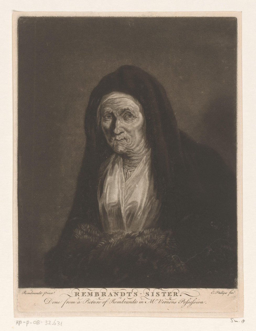 Ritratto di una vecchia sconosciuta da Charles Phillips