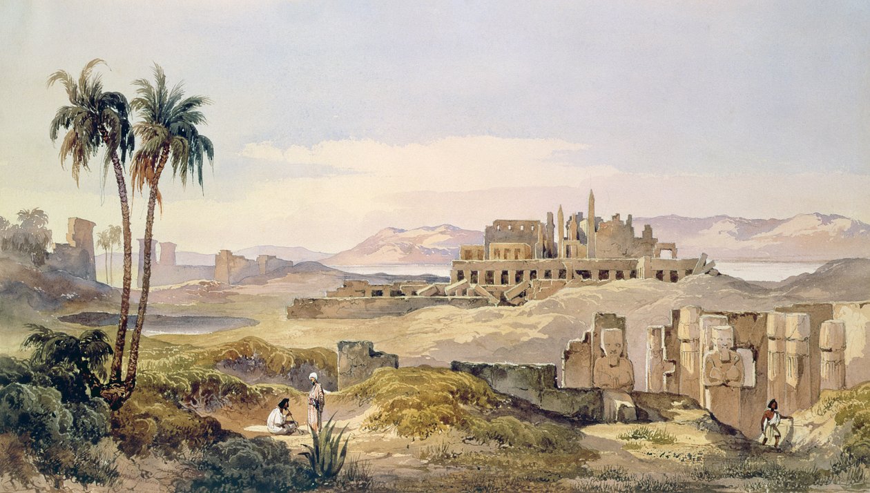 Veduta delle rovine di Karnak in Egitto da Charles Pierron