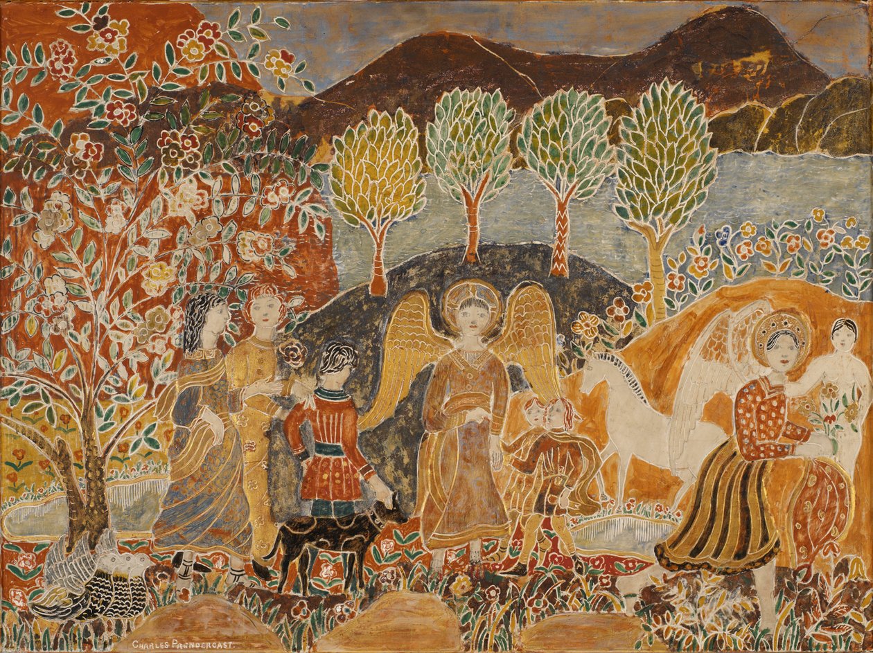 Angeli in un paesaggio da Charles Prendergast