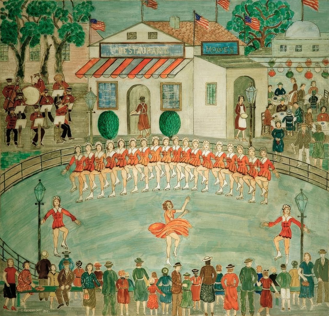 Pattinatori alla Fiera Mondiale da Charles Prendergast