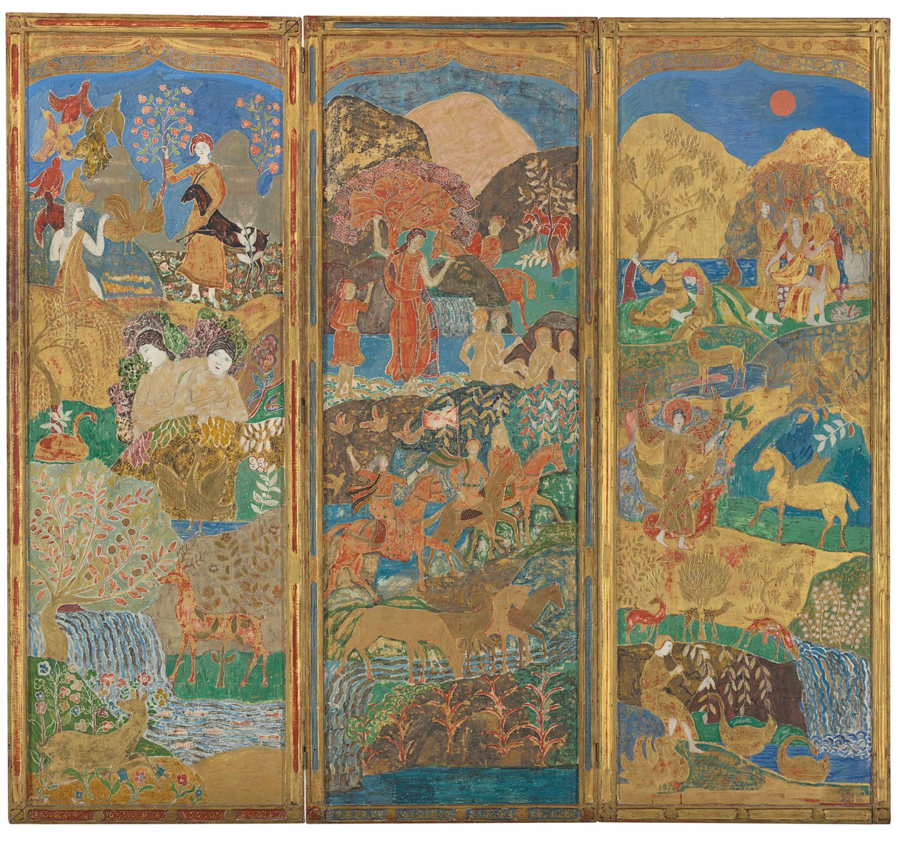 Paravento a tre pannelli, c.1916-17 da Charles Prendergast