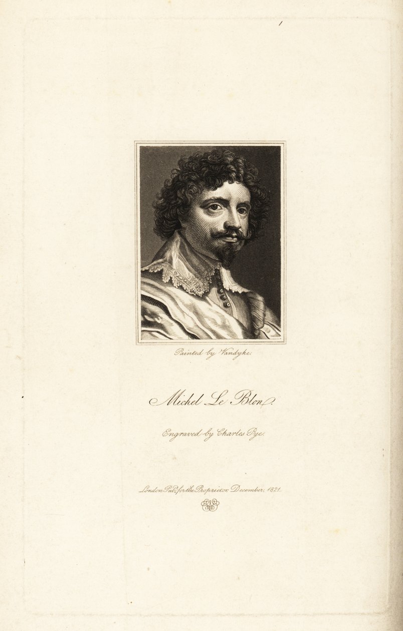 Ritratto di Michel le Blon da Charles Pye