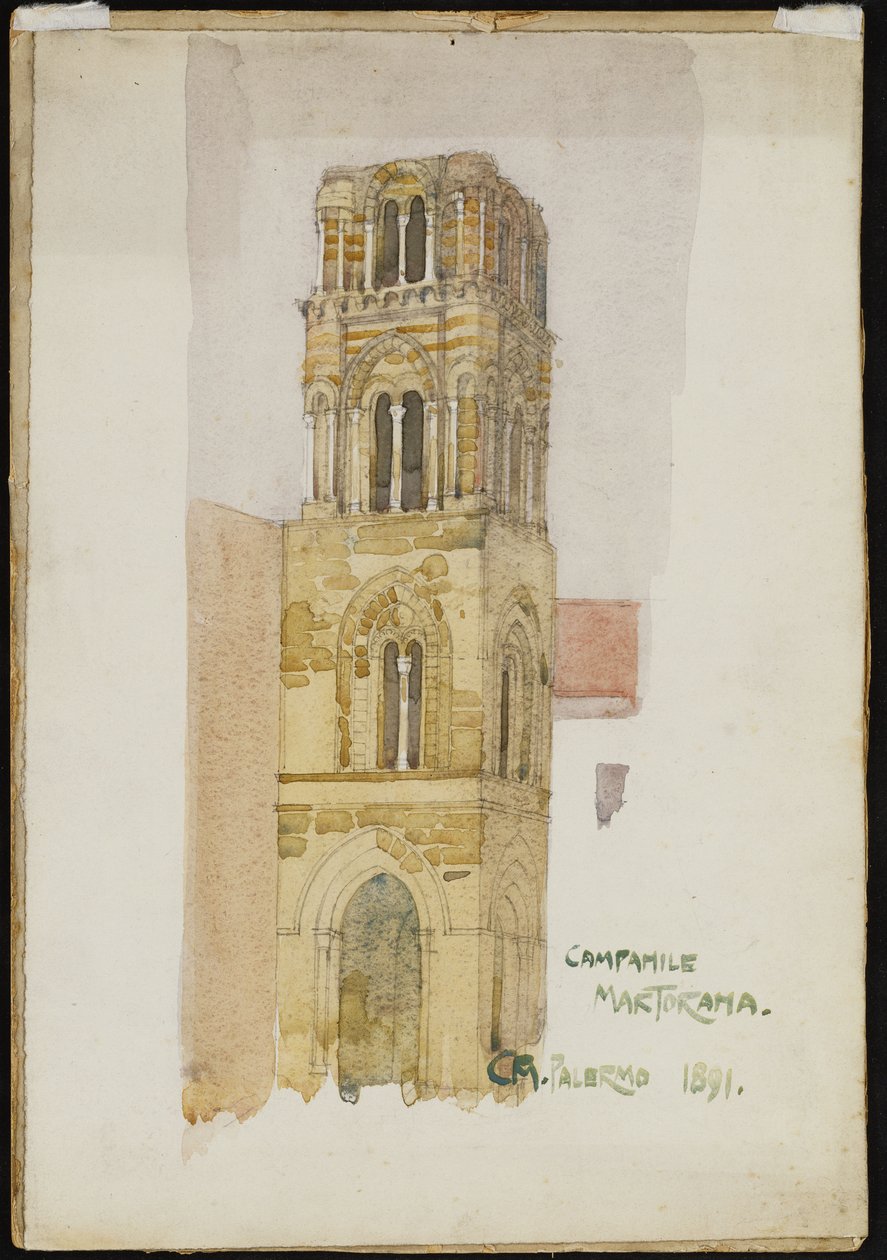 Campanile Martorana, Palermo, 1891 da Charles Rennie Mackintosh
