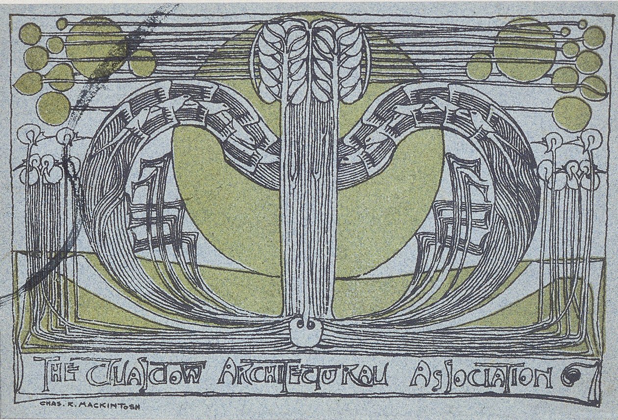 Programma della Conversazione per la Glasgow Architectural Association, 1894 da Charles Rennie Mackintosh