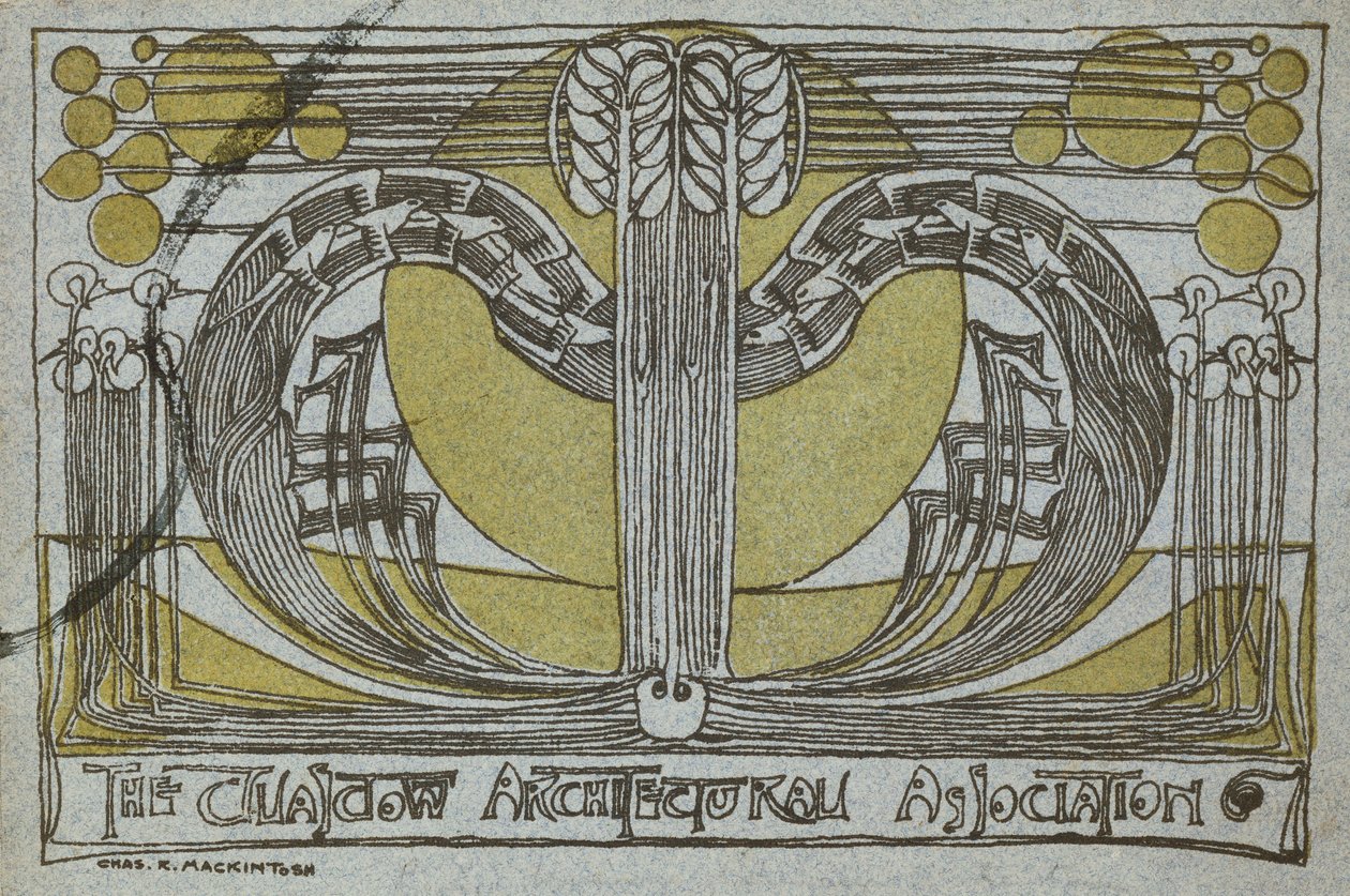 Programma della Conversazione, dalla Glasgow Architectural Association da Charles Rennie Mackintosh