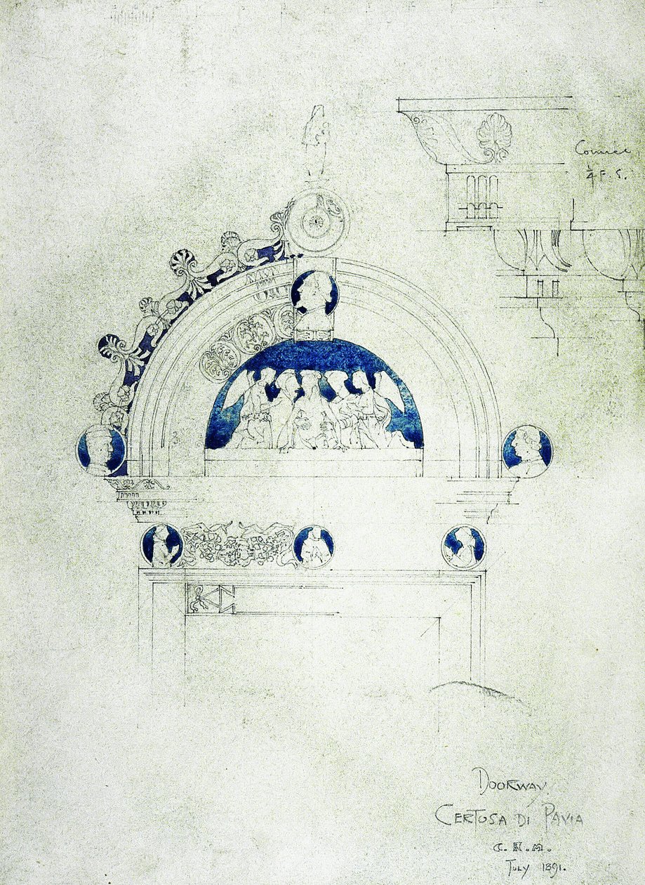 Portale, Certosa di Pavia, 1891 da Charles Rennie Mackintosh