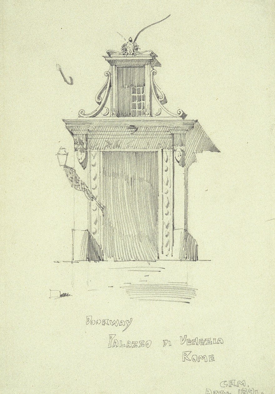 Portale, Palazzo di Venezia, Roma da Charles Rennie Mackintosh