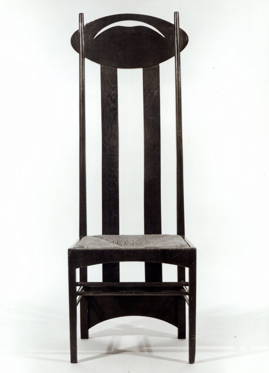 Sedia con schienale alto, c.1897 da Charles Rennie Mackintosh