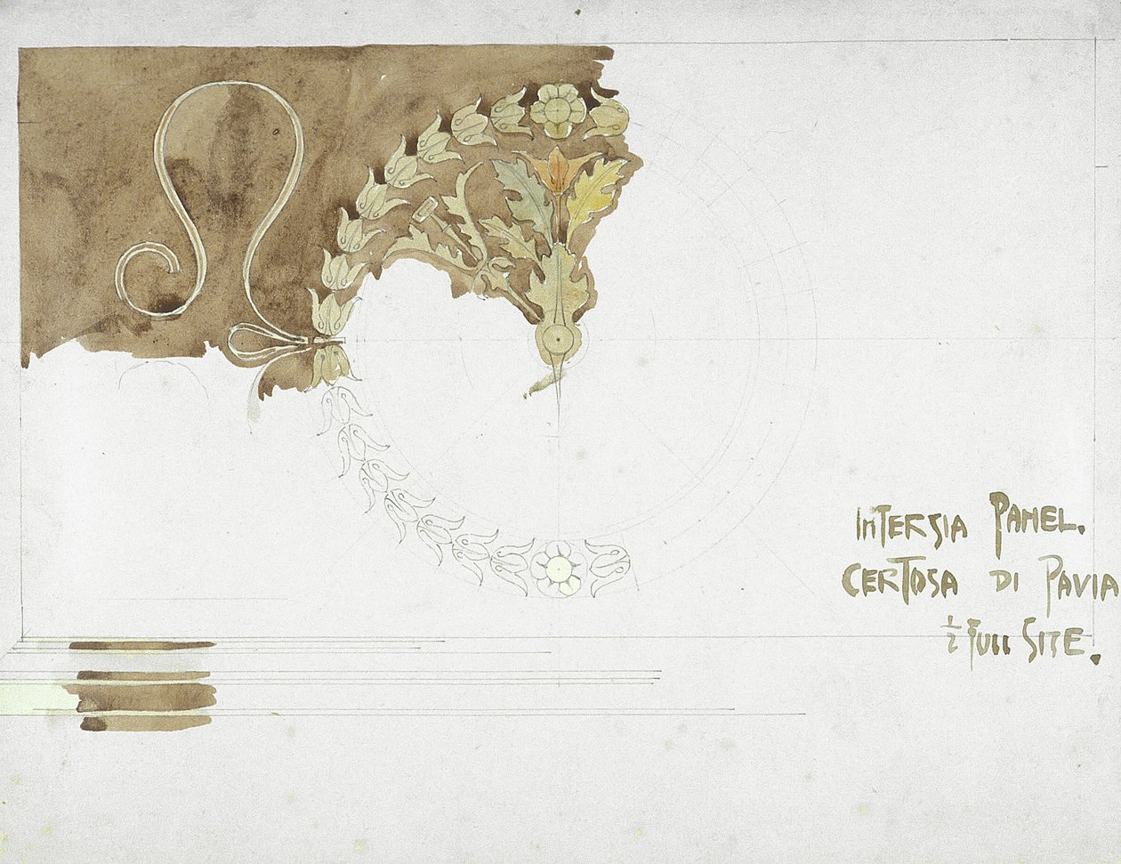 Pannello di intarsio, Certosa di Pavia, 1891 da Charles Rennie Mackintosh