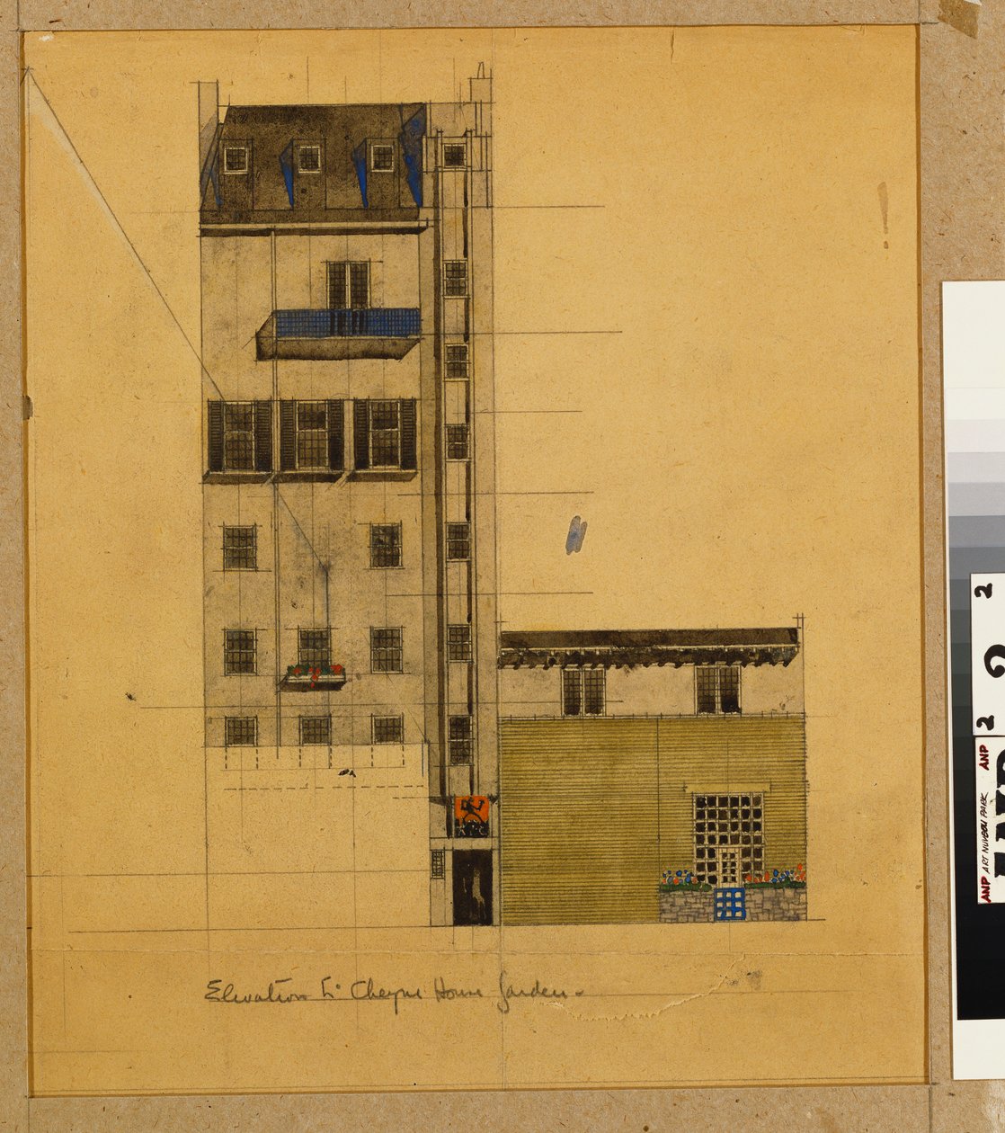 Londra, Elevazione dello Studio Proposto in Glebe Place e Upper Cheyne Walk da Charles Rennie Mackintosh