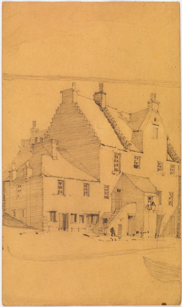 Schizzo a matita di vecchi edifici, probabilmente a Glasgow da Charles Rennie Mackintosh
