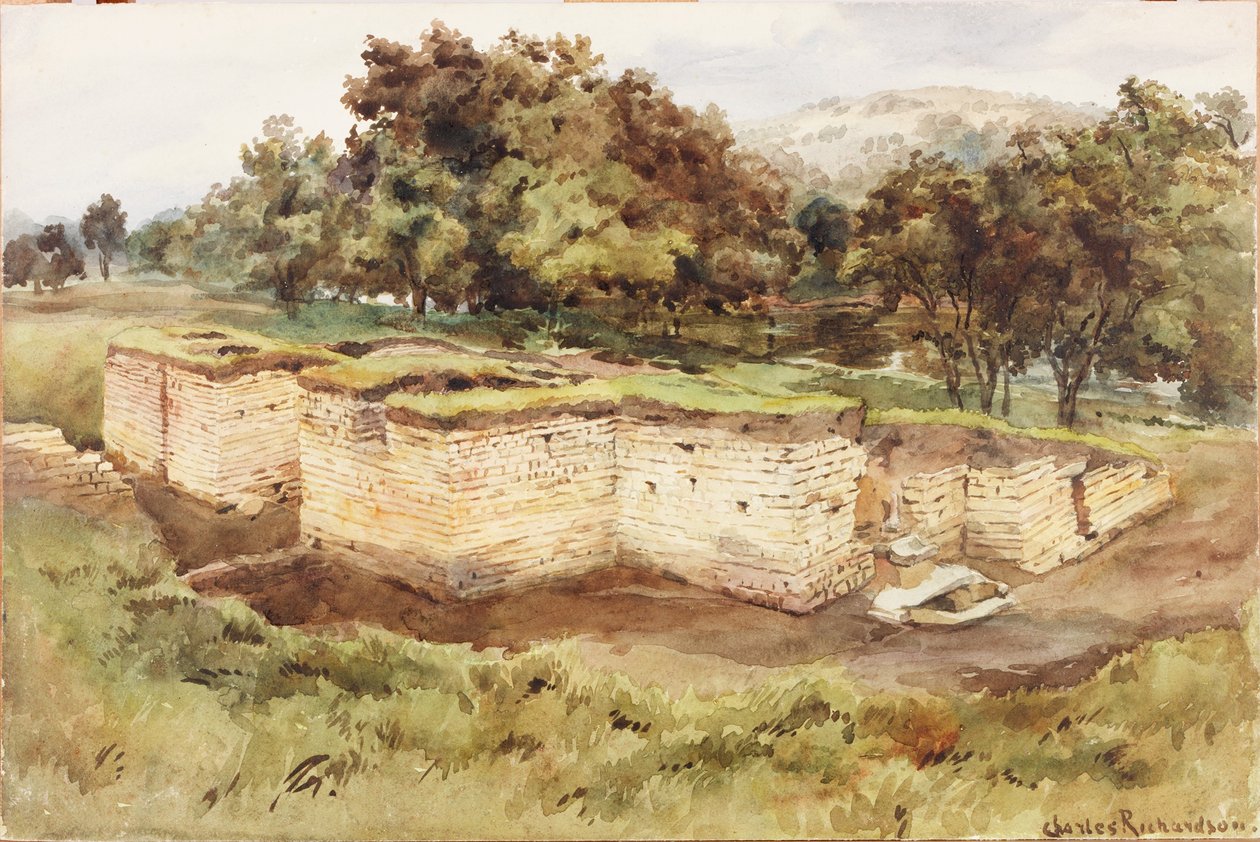 Bagno di Chesters visto da sud-ovest da Charles Richardson