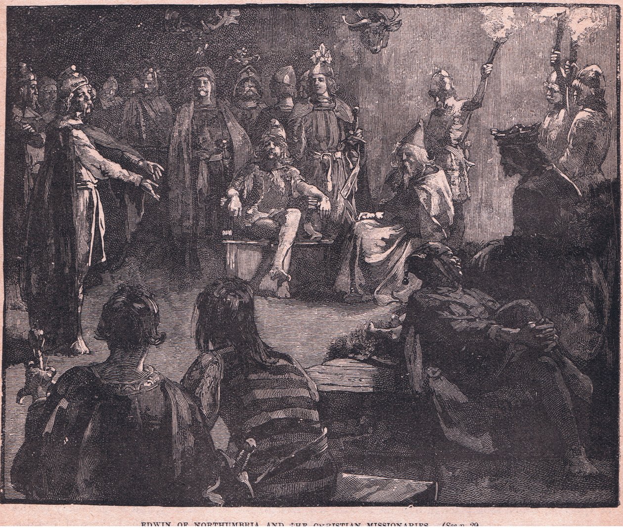 Edwin di Northumbria e i missionari cristiani da Charles Ricketts