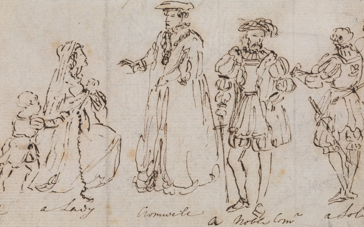 Studio dei costumi del XVI secolo da Charles Robert Leslie