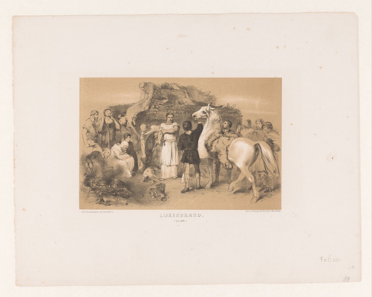 Cremazione di guerrieri uccisi da Charles Rochussen