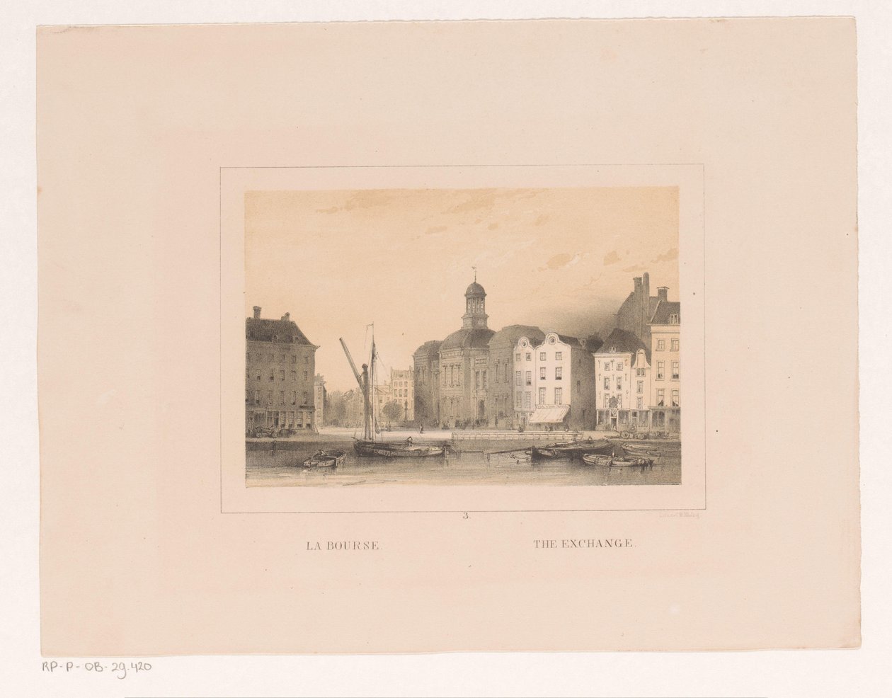 Veduta della Borsa di Rotterdam da Charles Rochussen