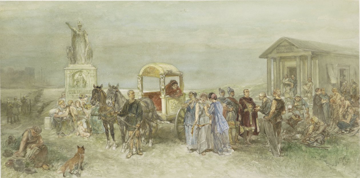 Piazza del mercato con Romani e Batavi da Charles Rochussen