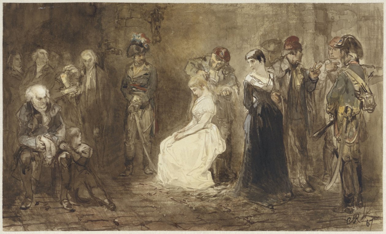 Principessa Elisabetta di Francia in prigione, 10 maggio 1794 da Charles Rochussen