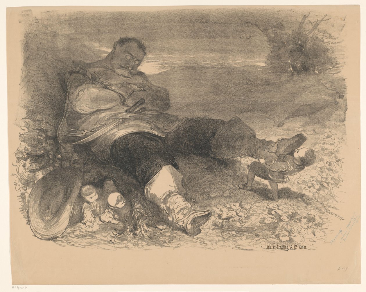 Scena dal dramma Pollicino da Charles Rochussen