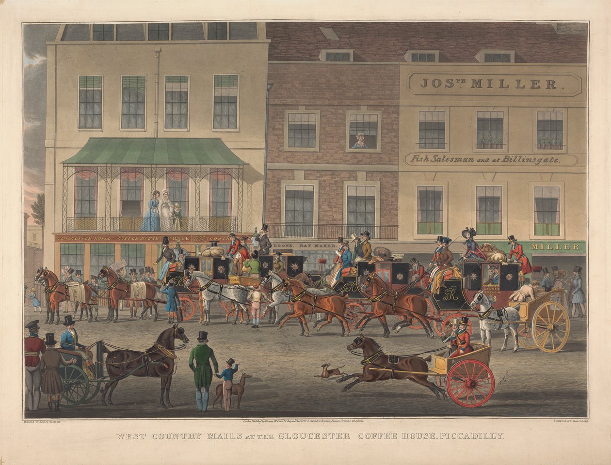 Posta del West Country alla Gloucester Coffee House, Piccadilly da Charles Rosenberg