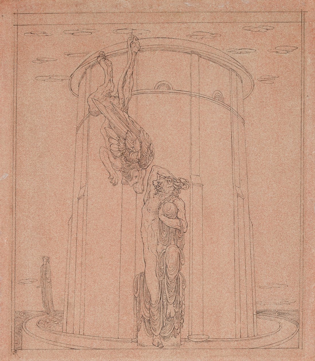 Il labirinto in cui era rinchiuso il toro bifronte, fine XIX secolo da Charles S Ricketts