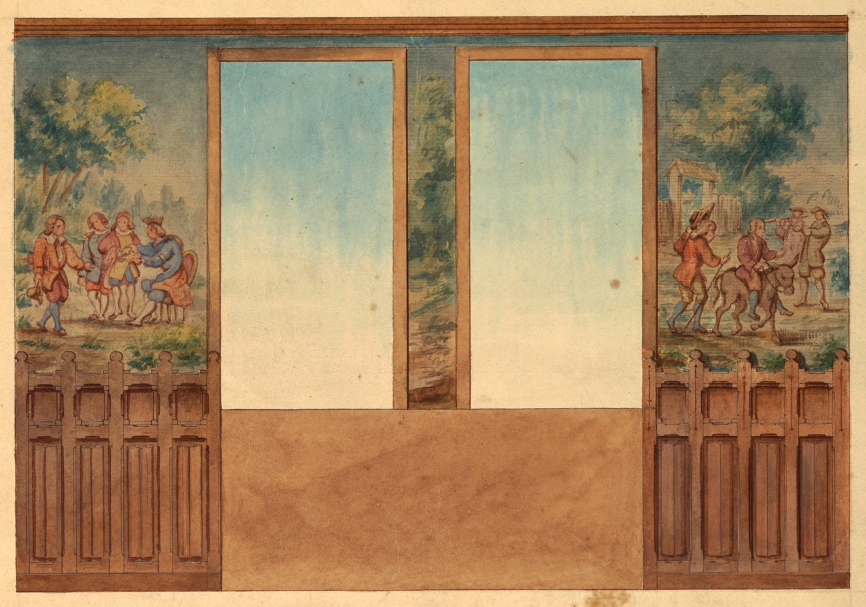 Progetto per parte della scala, Château-sur-Mer, Newport, Rhode Island da Charles Salagnad, French